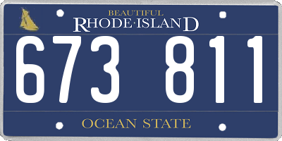 RI license plate 673811