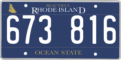 RI license plate 673816