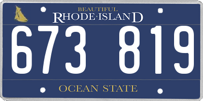 RI license plate 673819