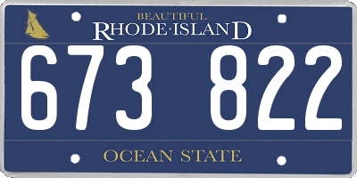 RI license plate 673822