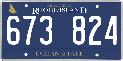 RI license plate 673824