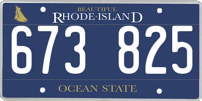 RI license plate 673825
