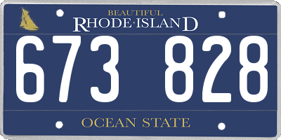 RI license plate 673828