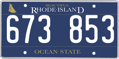 RI license plate 673853