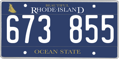 RI license plate 673855