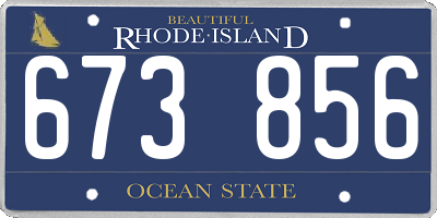 RI license plate 673856