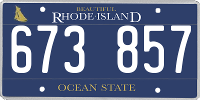 RI license plate 673857