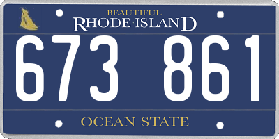 RI license plate 673861