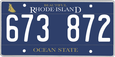 RI license plate 673872