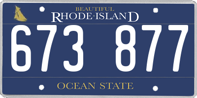 RI license plate 673877