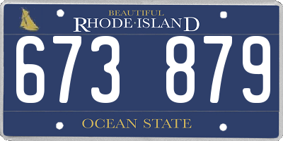 RI license plate 673879