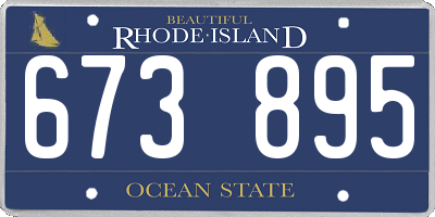 RI license plate 673895