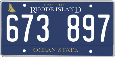 RI license plate 673897