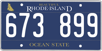RI license plate 673899