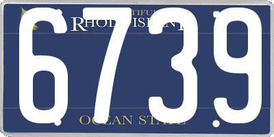 RI license plate 6739
