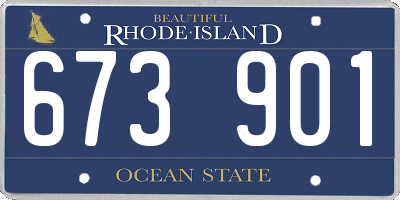 RI license plate 673901