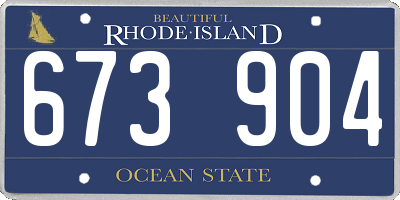RI license plate 673904