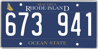 RI license plate 673941