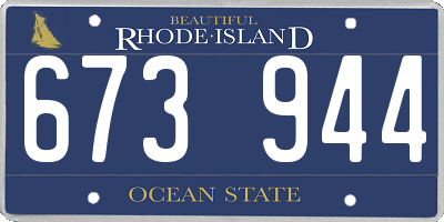 RI license plate 673944