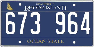 RI license plate 673964