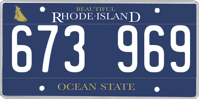 RI license plate 673969