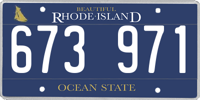 RI license plate 673971