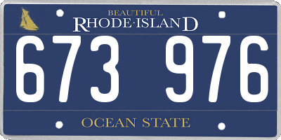 RI license plate 673976