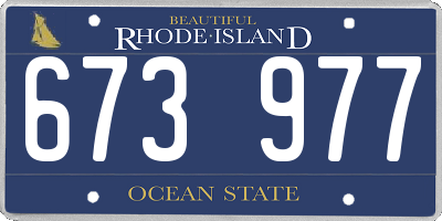 RI license plate 673977