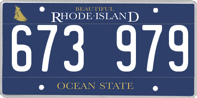 RI license plate 673979