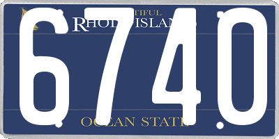 RI license plate 6740