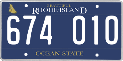 RI license plate 674010