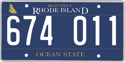 RI license plate 674011