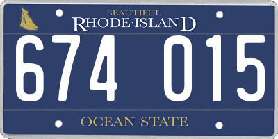 RI license plate 674015