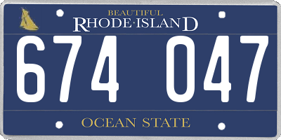 RI license plate 674047