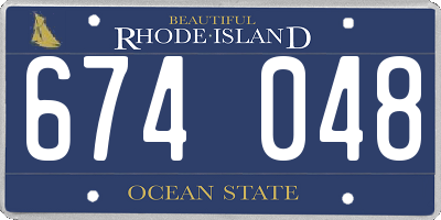 RI license plate 674048