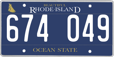 RI license plate 674049