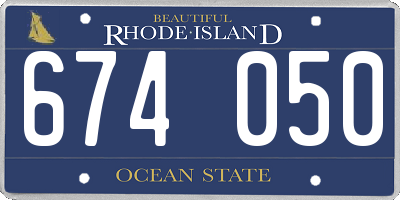 RI license plate 674050