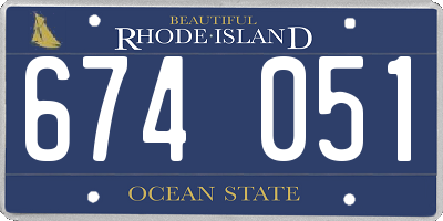 RI license plate 674051