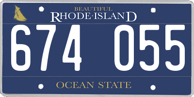 RI license plate 674055