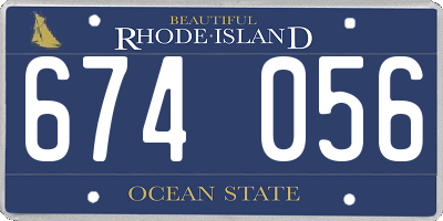 RI license plate 674056