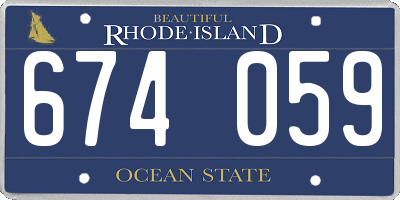 RI license plate 674059