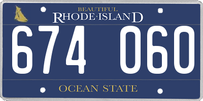 RI license plate 674060