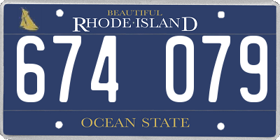 RI license plate 674079