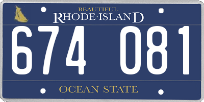 RI license plate 674081