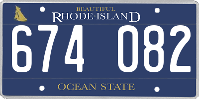 RI license plate 674082