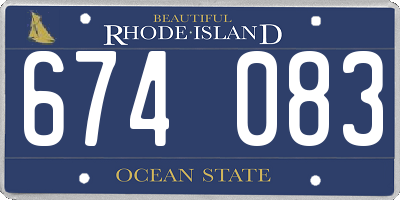 RI license plate 674083