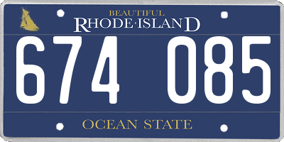 RI license plate 674085