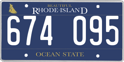 RI license plate 674095