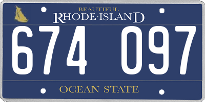 RI license plate 674097