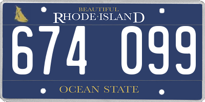 RI license plate 674099